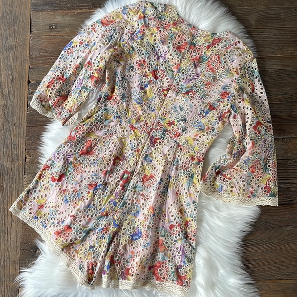 Entro floral eyelet lace romper EUC size Small - Picture 5 of 13